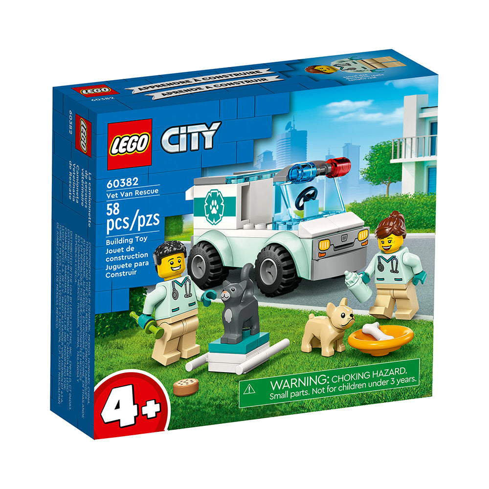 LEGO City Vet Van Rescue 60382 Building Toy Set (58 Pieces)