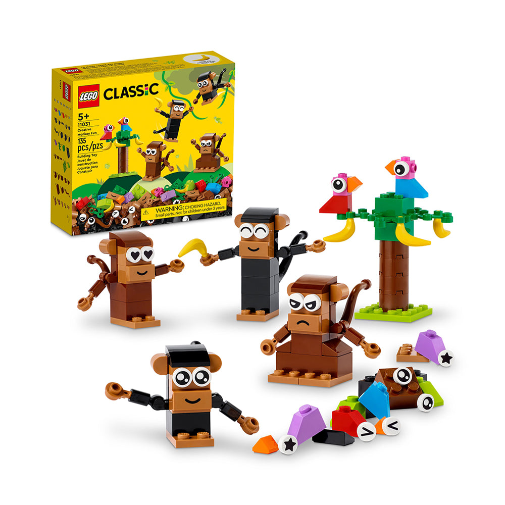 LEGO Classic Creative Monkey Fun 11031 Building Toy Set (135 Pieces)