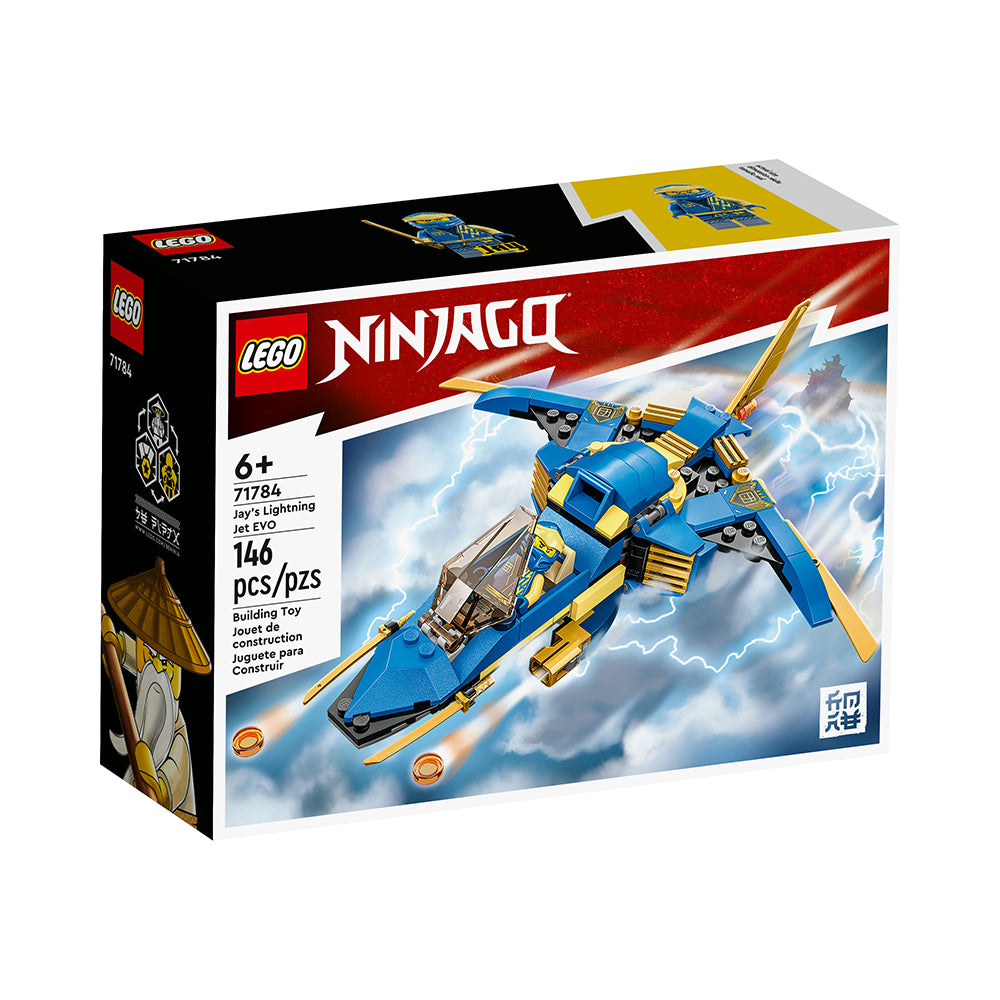 LEGO NINJAGO Jay’s Lightning Jet EVO 71784 Building Toy Set (146 Pieces)