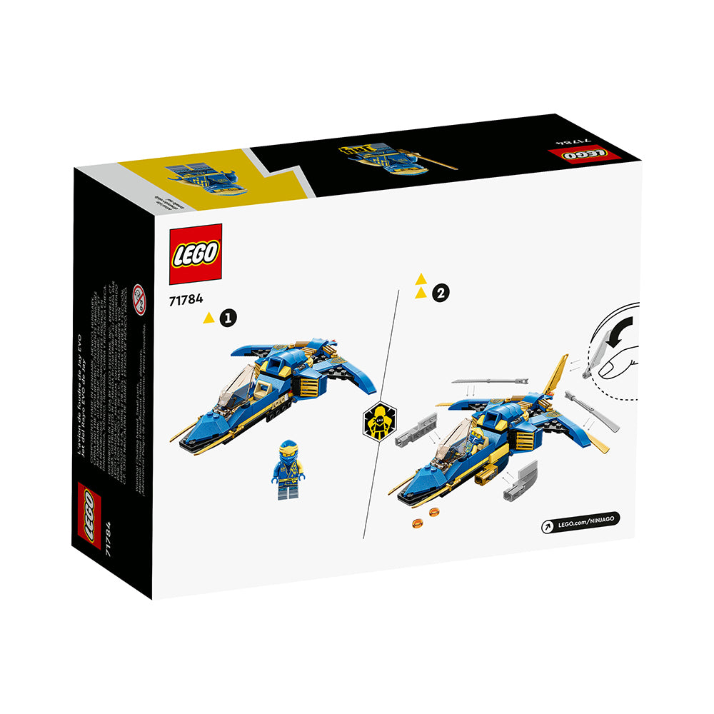 LEGO NINJAGO Jay’s Lightning Jet EVO 71784 Building Toy Set (146 Pieces)