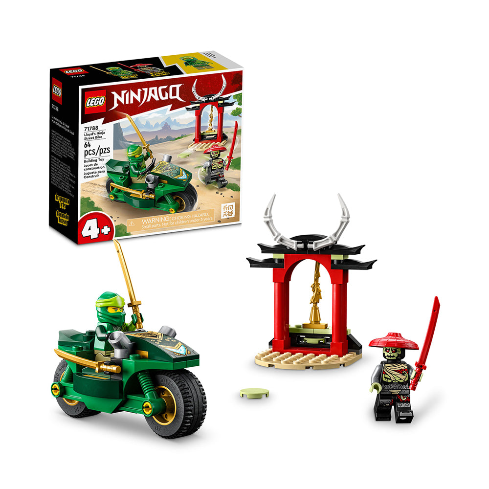 LEGO NINJAGO Lloyd’s Ninja Street Bike 71788 Building Toy Set (64 Pieces)