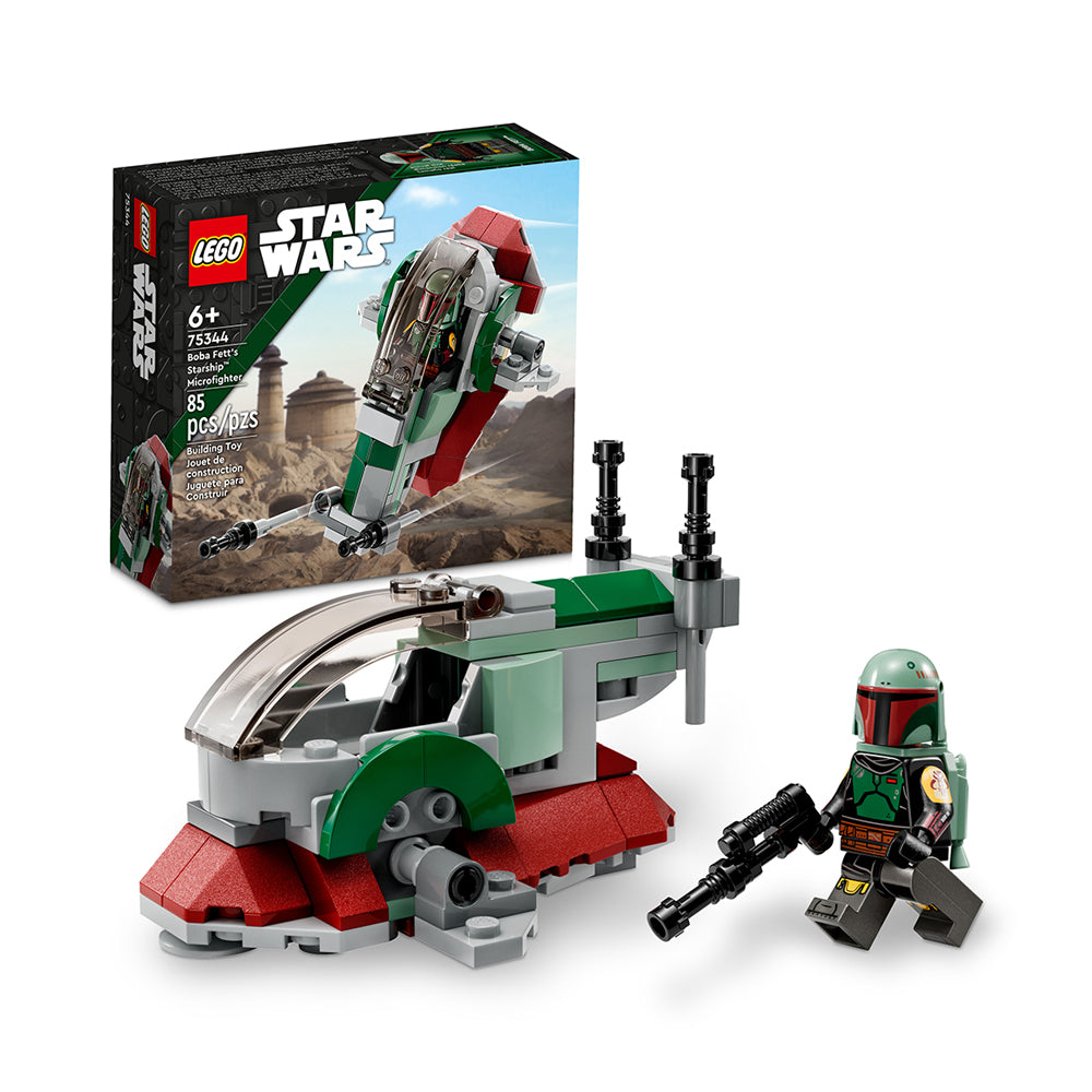 LEGO Star Wars Boba Fett's Starship Microfighter 75344 Building Toy Set (85 Pcs)