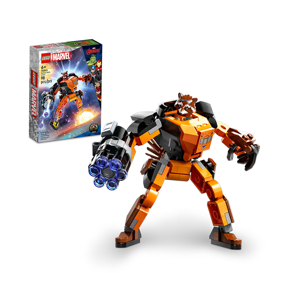 LEGO Marvel Rocket Mech Armor 76243 Building Toy Set (98 Pieces)