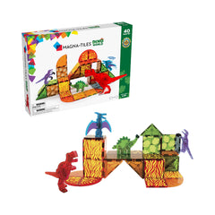 MAGNA-TILES Dino World 40-Piece Magnetic Construction Set, The