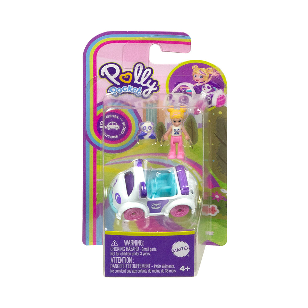 Polly Pocket Micro Doll With Die-Cast Vehicle And Mini Pet, Travel
