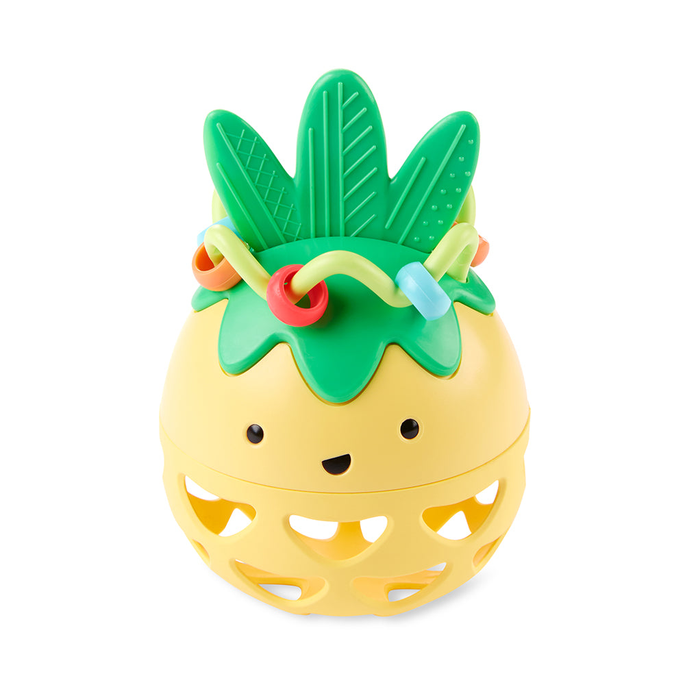 Farmstand Roll-Around Pineapple Rattle Baby Toy