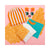 Bright Stripes Magic Scrunch Kitty Pillow