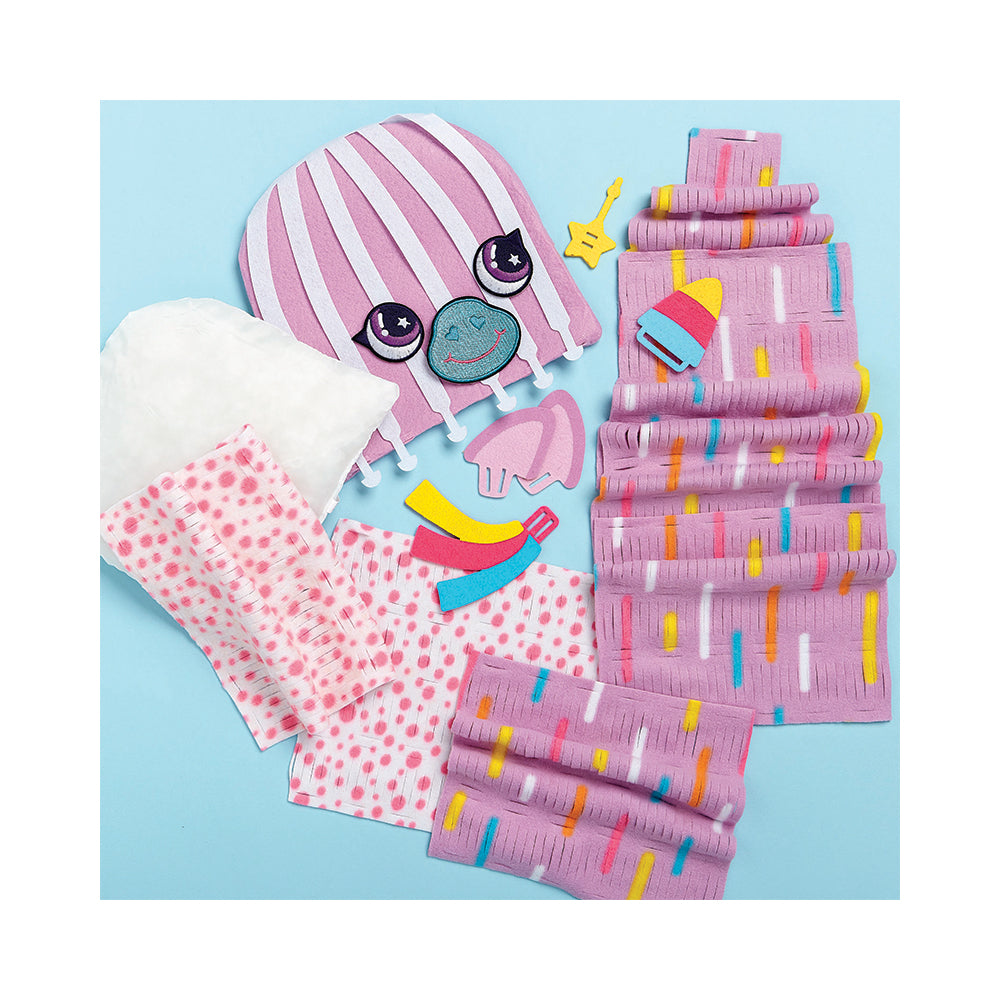 Bright Stripes Magic Scrunch Unicorn Pillow