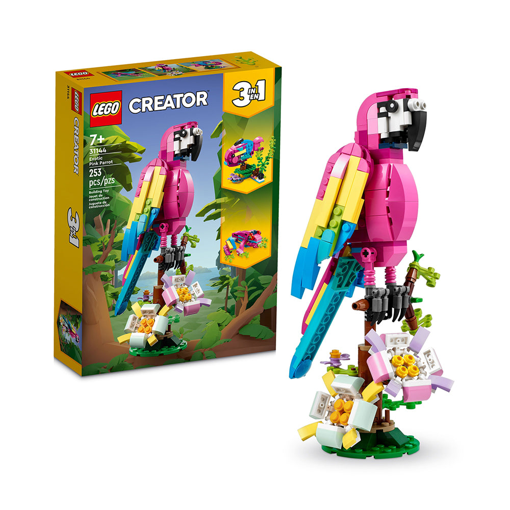 LEGO Creator Exotic Pink Parrot 31144 Building Toy Set (253 Pieces)