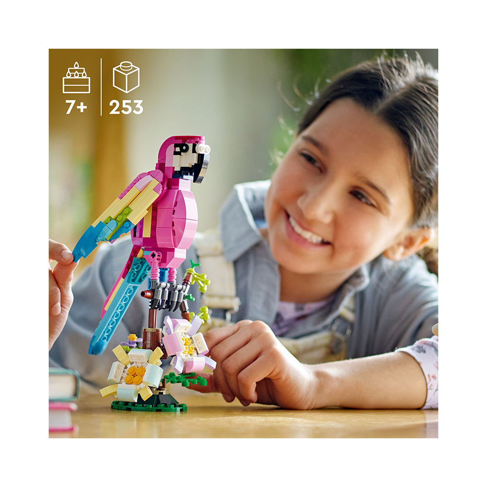 LEGO Creator Exotic Pink Parrot 31144 Building Toy Set (253 Pieces)