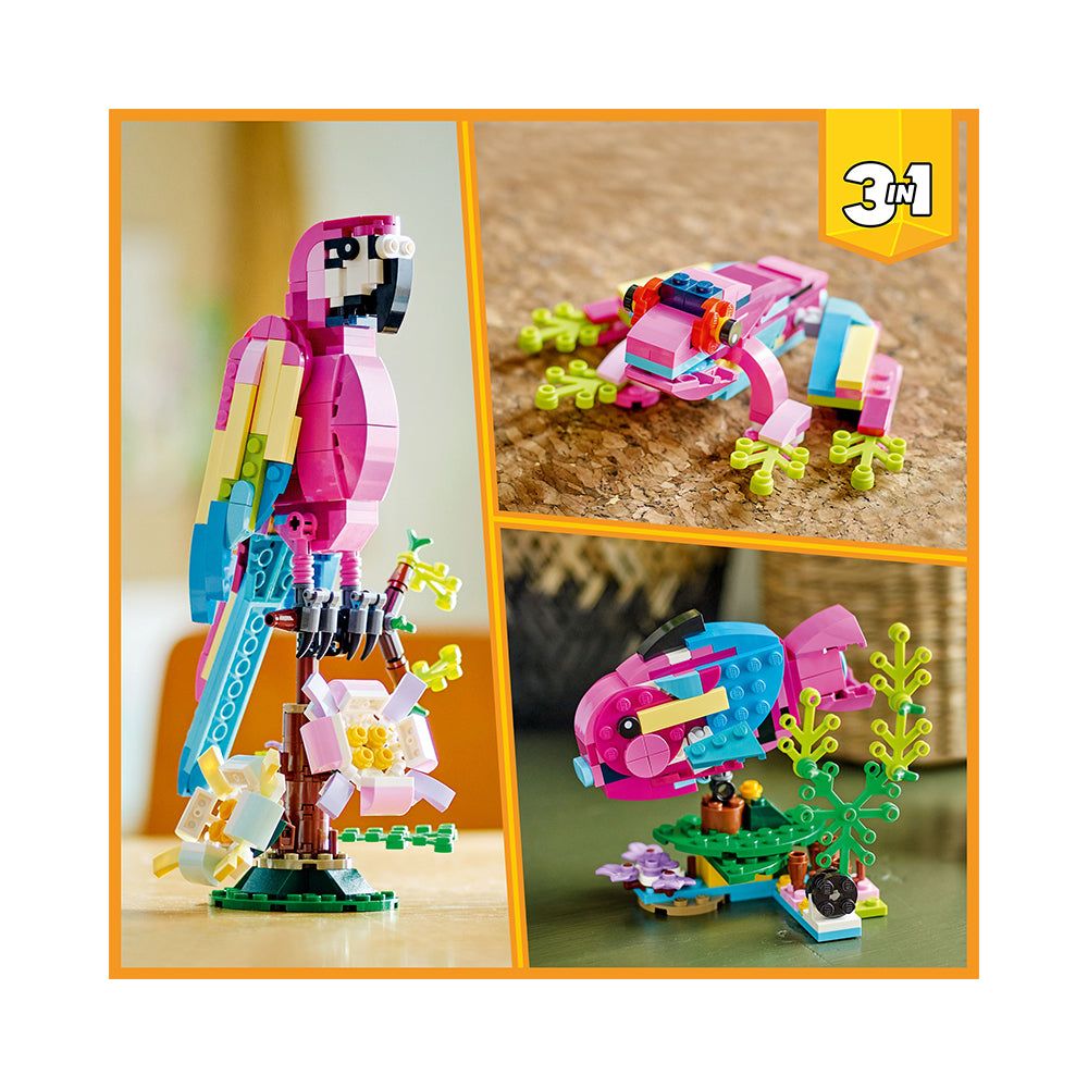 LEGO Creator Exotic Pink Parrot 31144 Building Toy Set (253 Pieces)