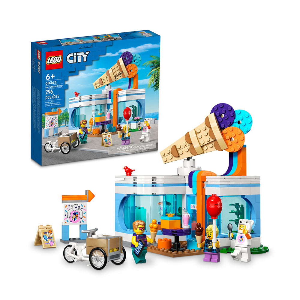 LEGO City Ice-Cream Shop 60363 Building Toy Set for Kids Aged 6+ (296 Pieces)