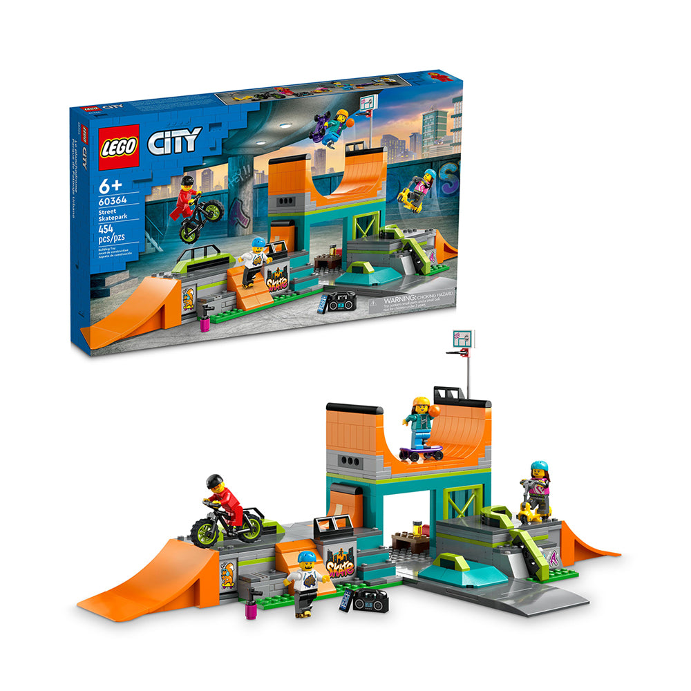 LEGO City Street Skate Park 60364 Building Toy Set (454 Pieces)