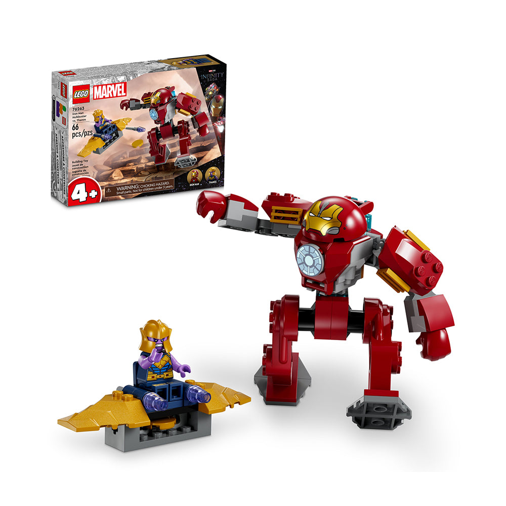 LEGO Marvel Iron Man Hulkbuster vs Thanos 76263 Building Toy Set 66 Pieces Mastermind Toys