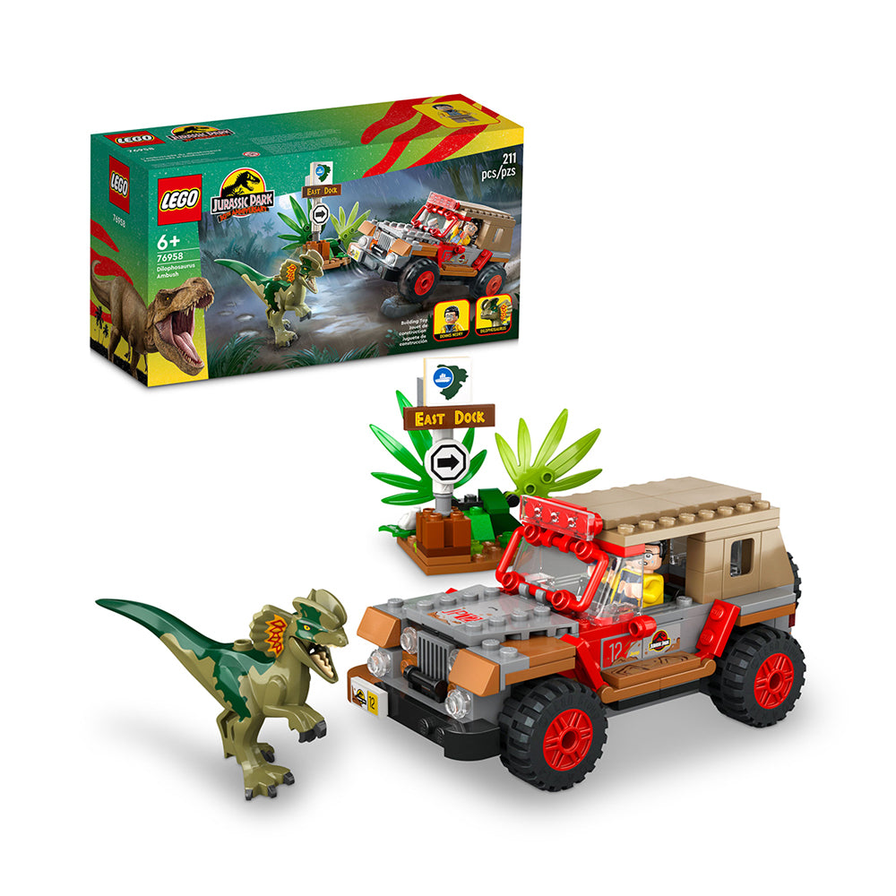 Lego Jurassic Park Dilophosaurus Ambush 76958 Building Set 211 Pieces Mastermind Toys