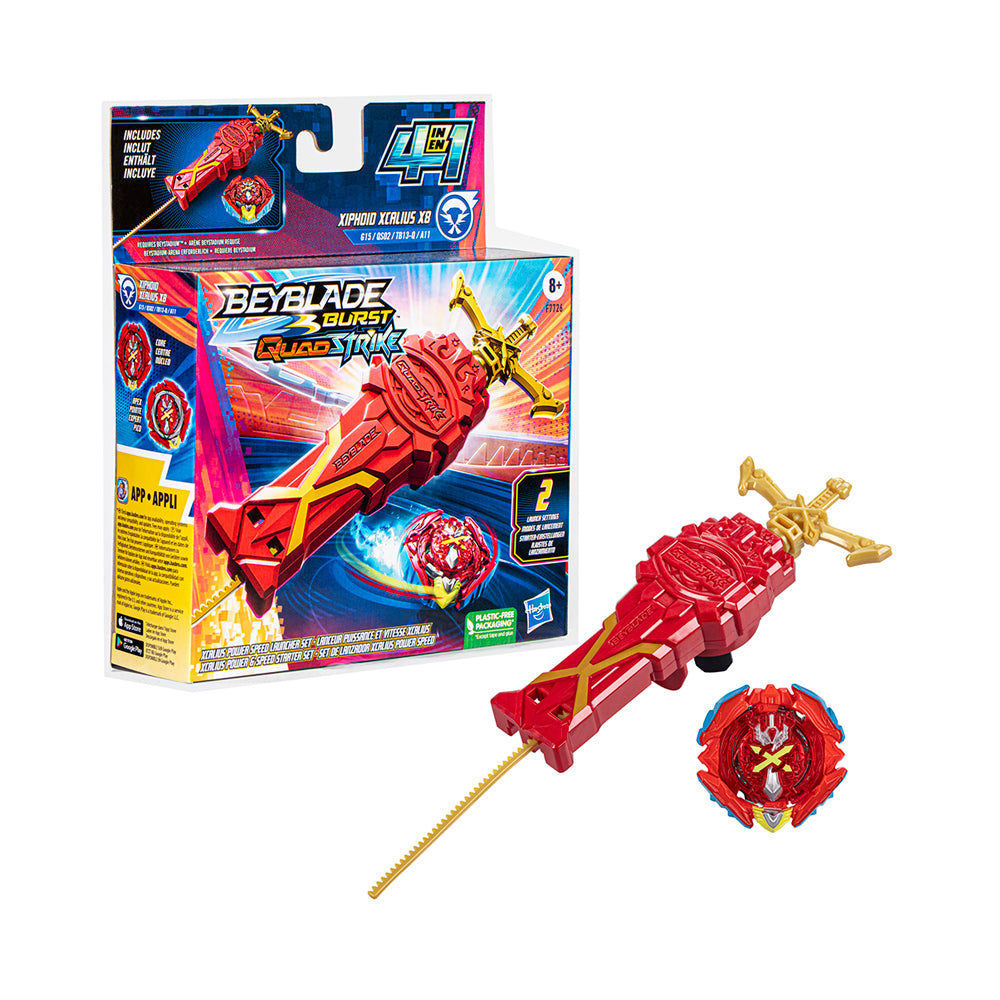 Beyblade Burst QuadStrike Xcalius Power Speed Launcher Pack