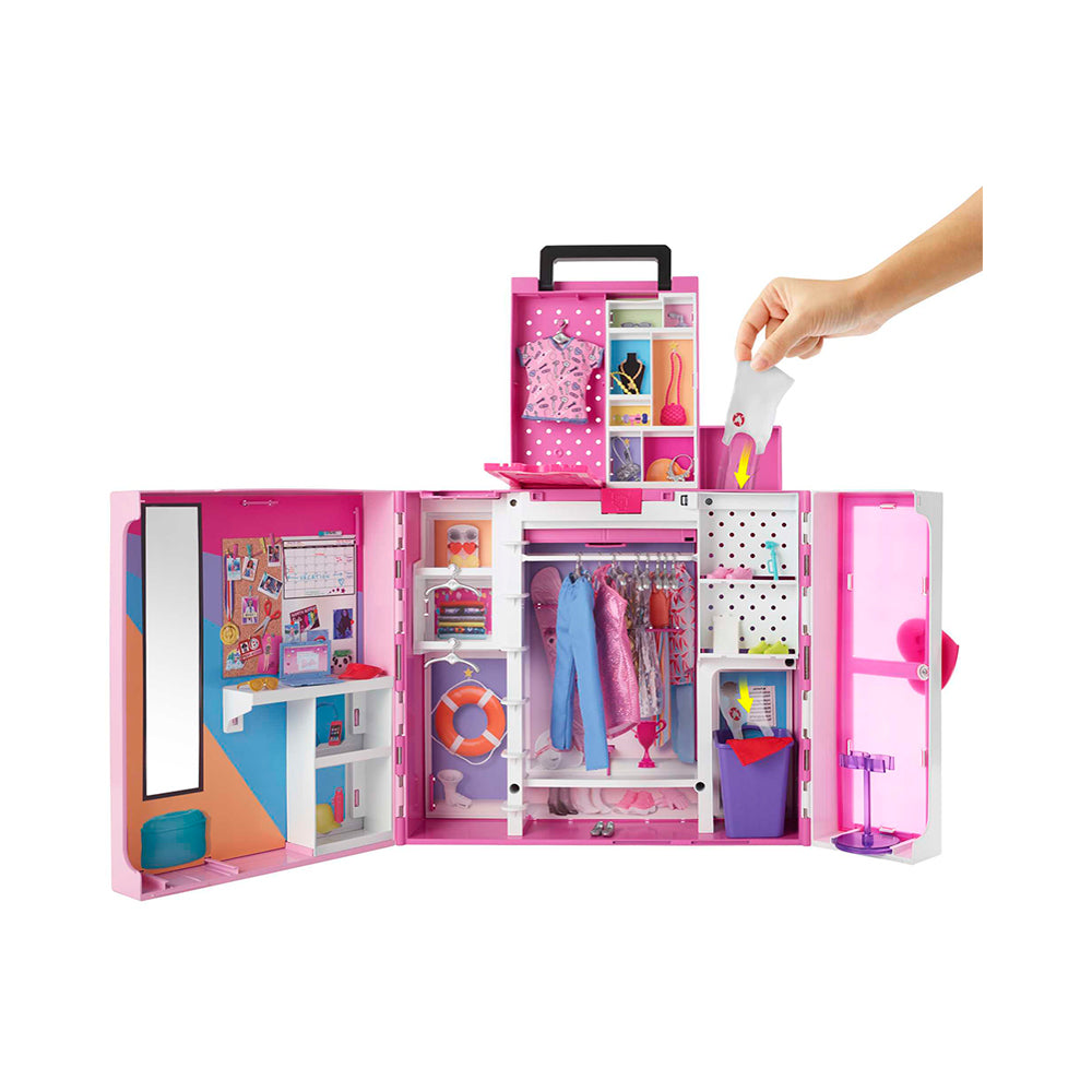 Barbie Doll And Dream Closet Set With Clothes And Accessories