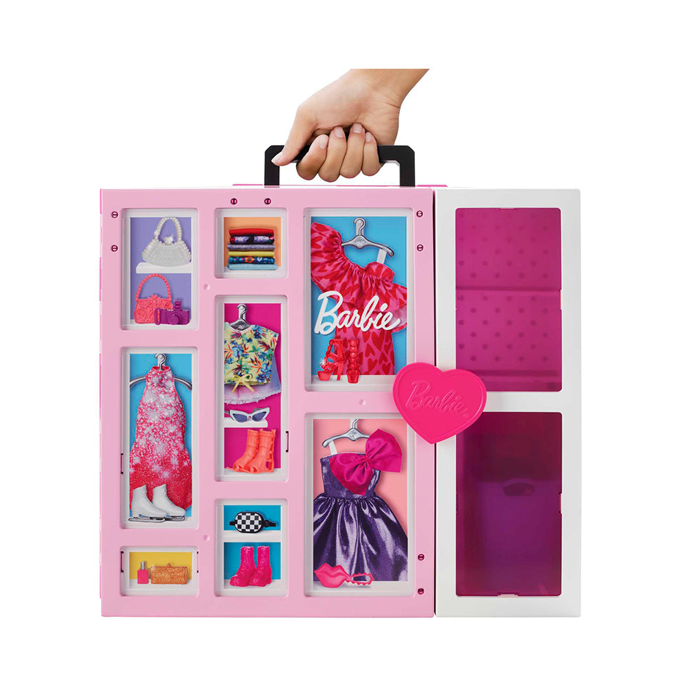 Barbie Doll And Dream Closet Set With Clothes And Accessories