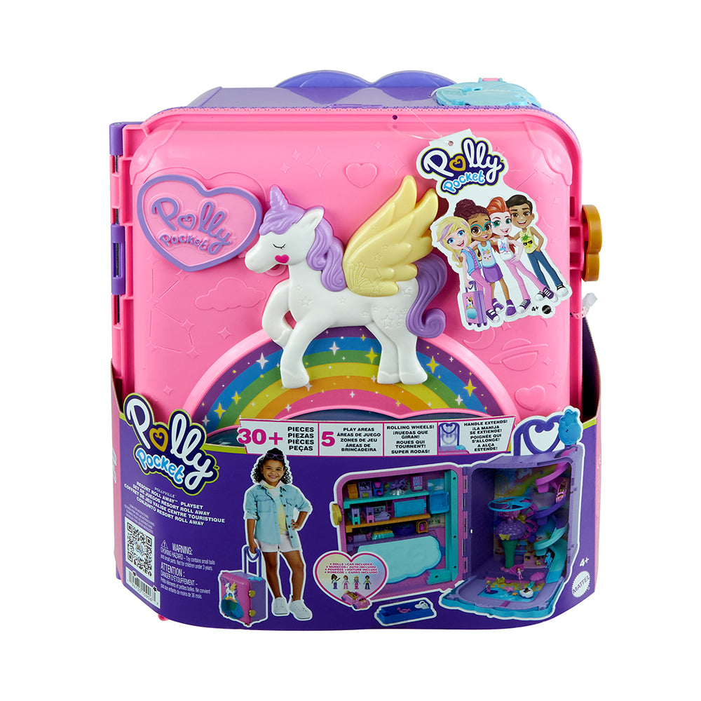 Polly Pocket Dolls Pollyville Resort Roll Away Playset