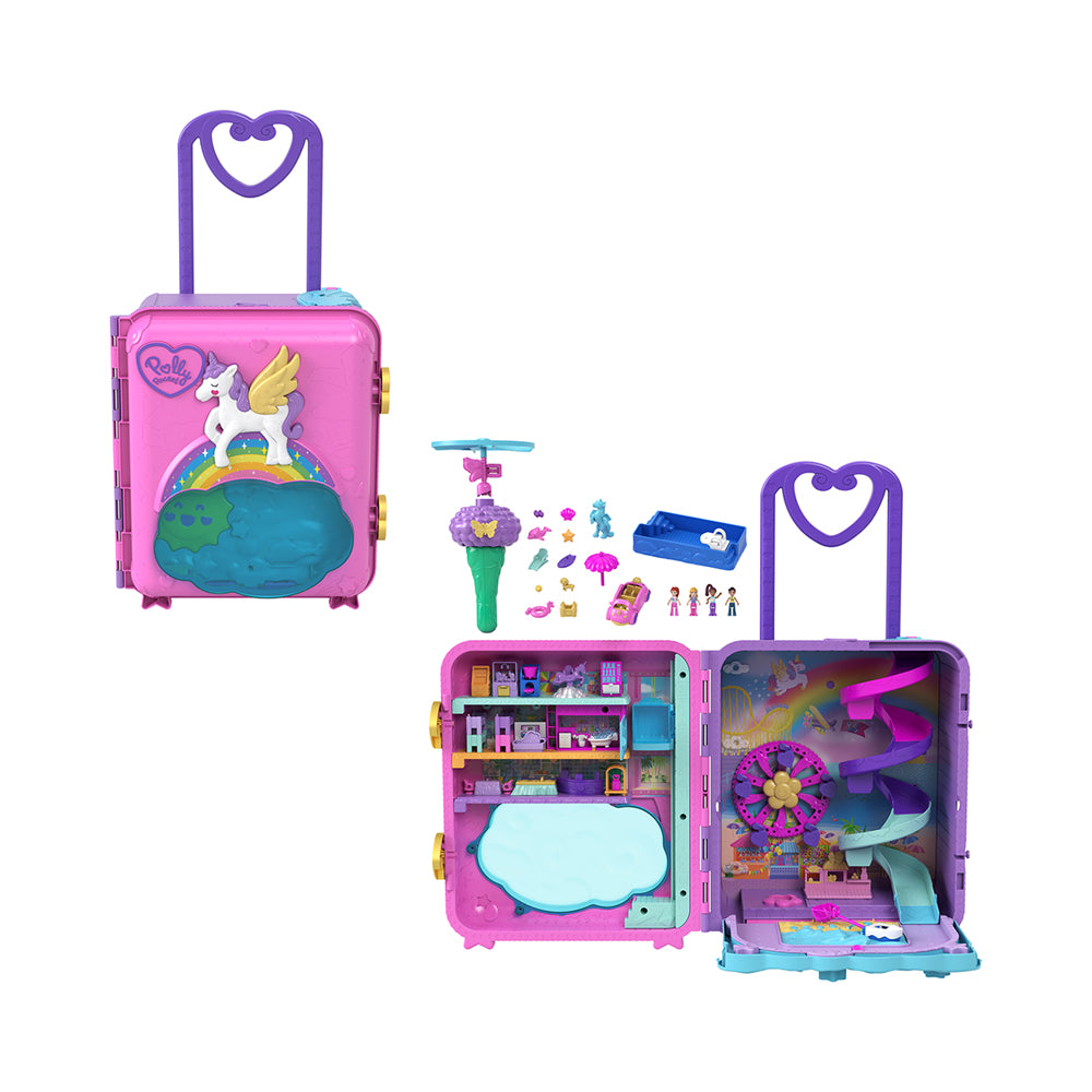 Polly Pocket Dolls Pollyville Resort Roll Away Playset