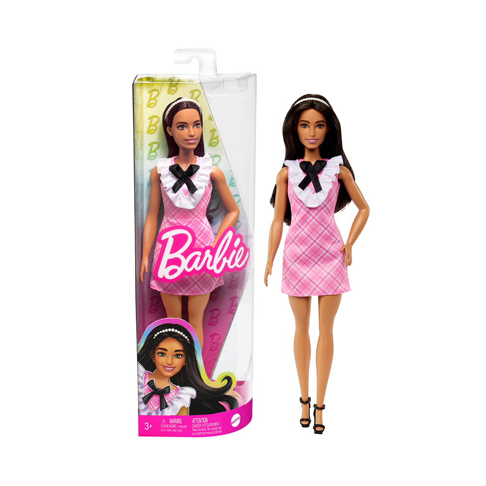 Barbie Fashionistas Doll #209 in Pink Plaid Dress