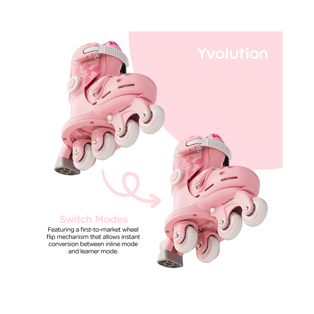Yvolution TWISTA SKATES Size 7-11 Adjustable - Pink | Mastermind Toys