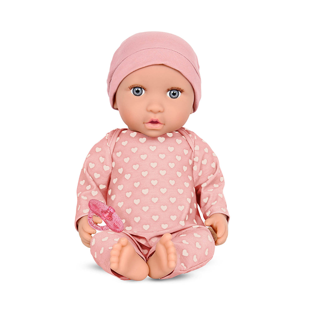 LullaBaby 14" Baby Doll with PJs & Pink Hat