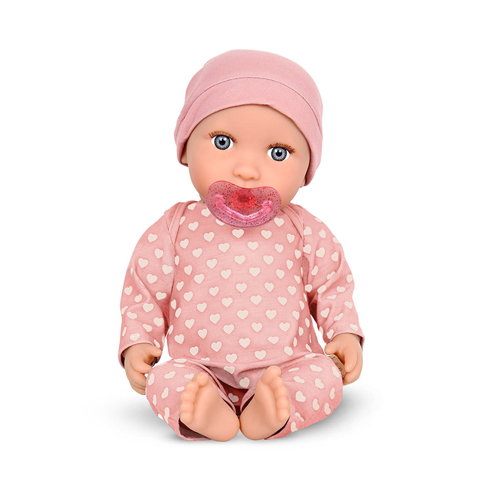 LullaBaby 14" Baby Doll with PJs & Pink Hat