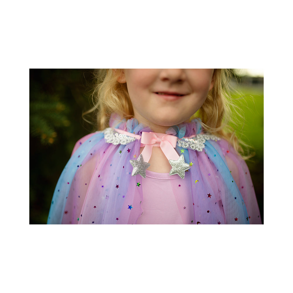 Rainbow Unicorn Cape & Headband, Multi, Size 4-6