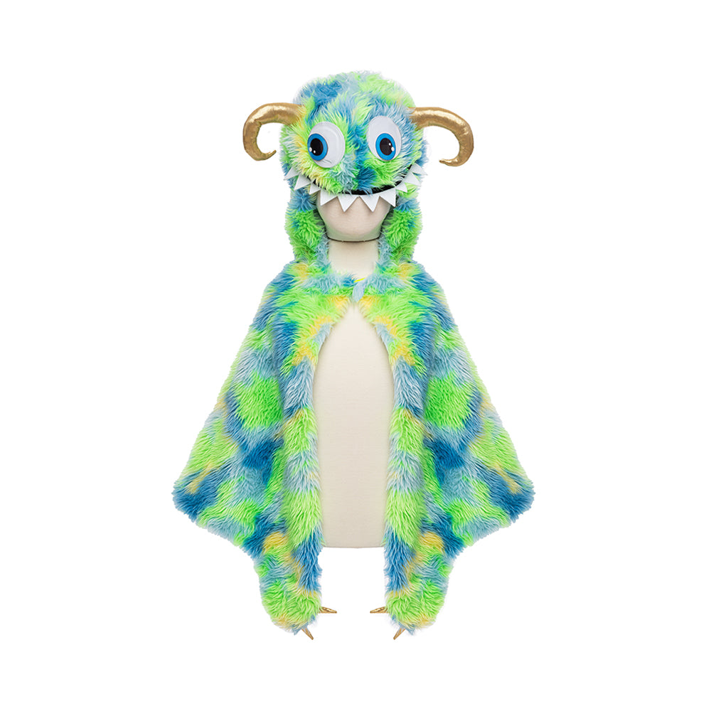 Swampy The Monster Cape, Green/Blue, Size 4-6