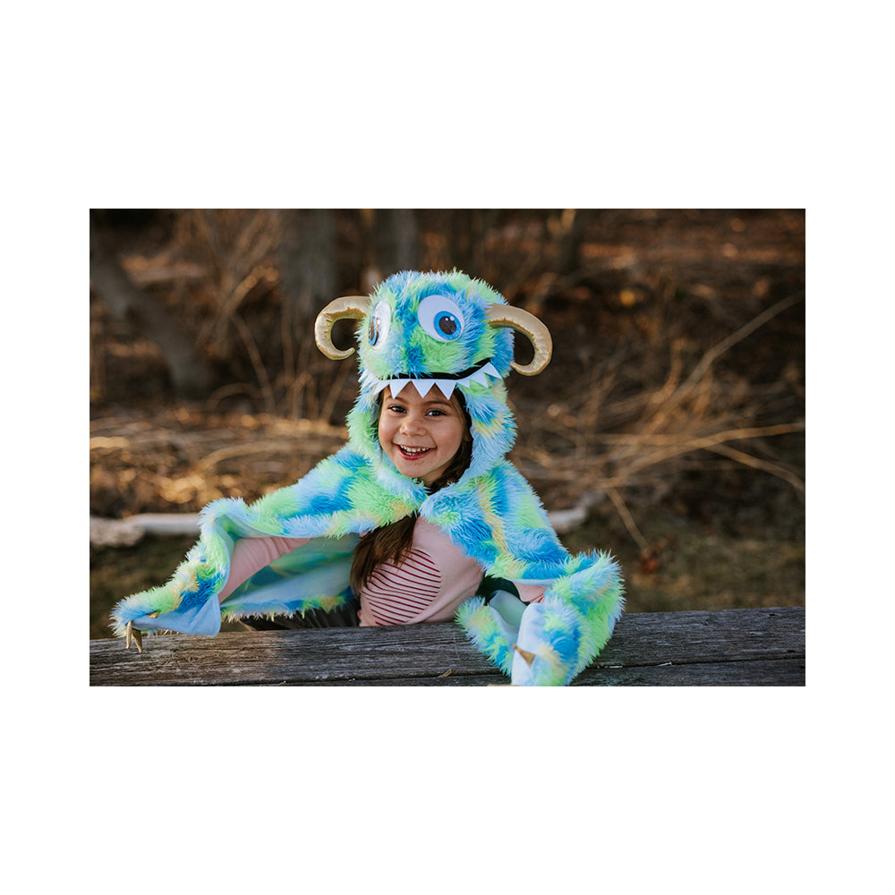 Swampy The Monster Cape, Green/Blue, Size 4-6