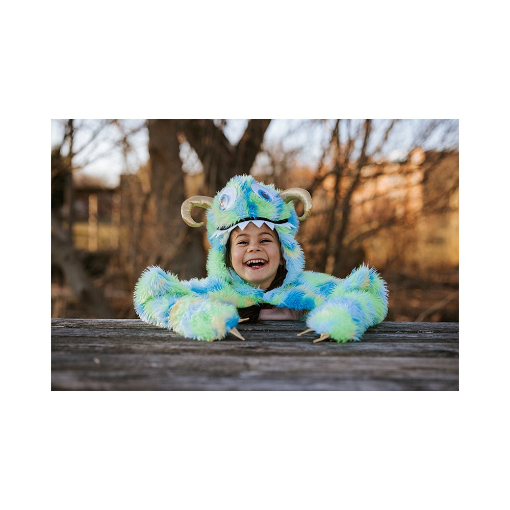 Swampy The Monster Cape, Green/Blue, Size 4-6