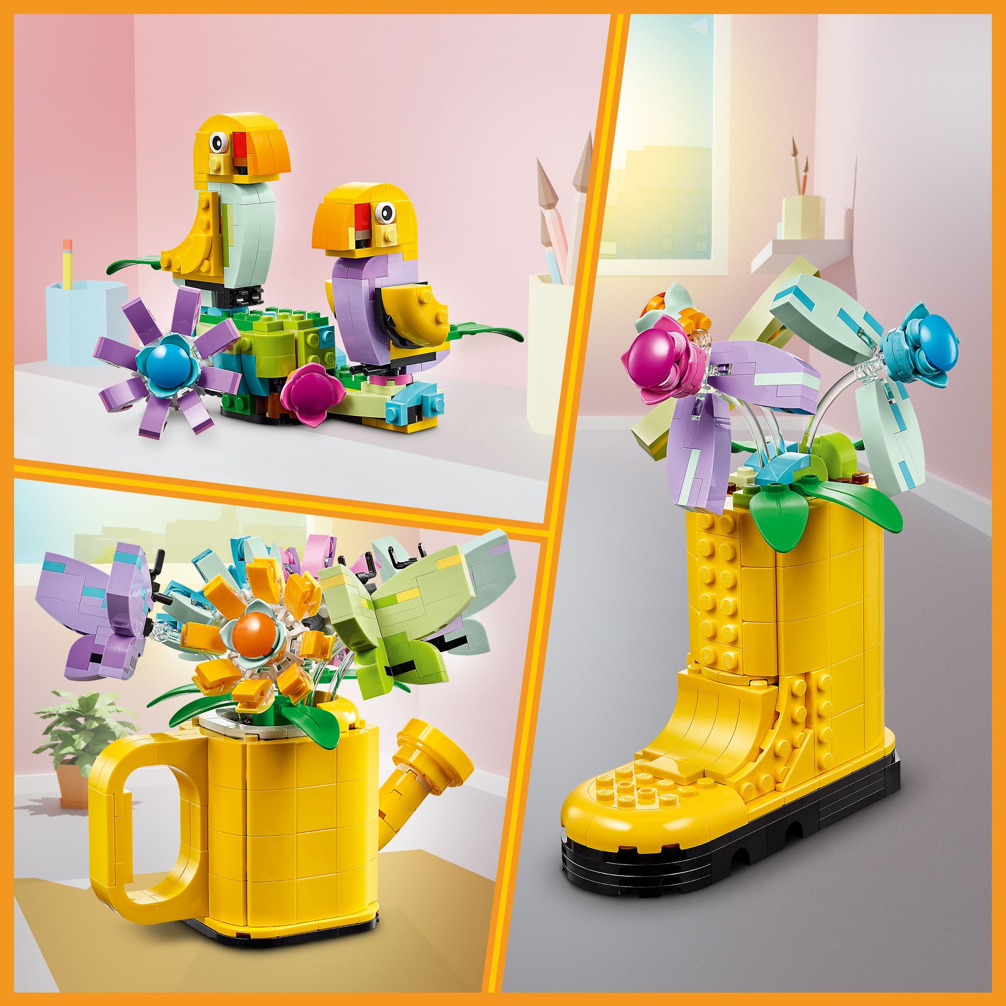 LEGO Creator 3 in 1 Flowers in Watering Can Building Toy 31149