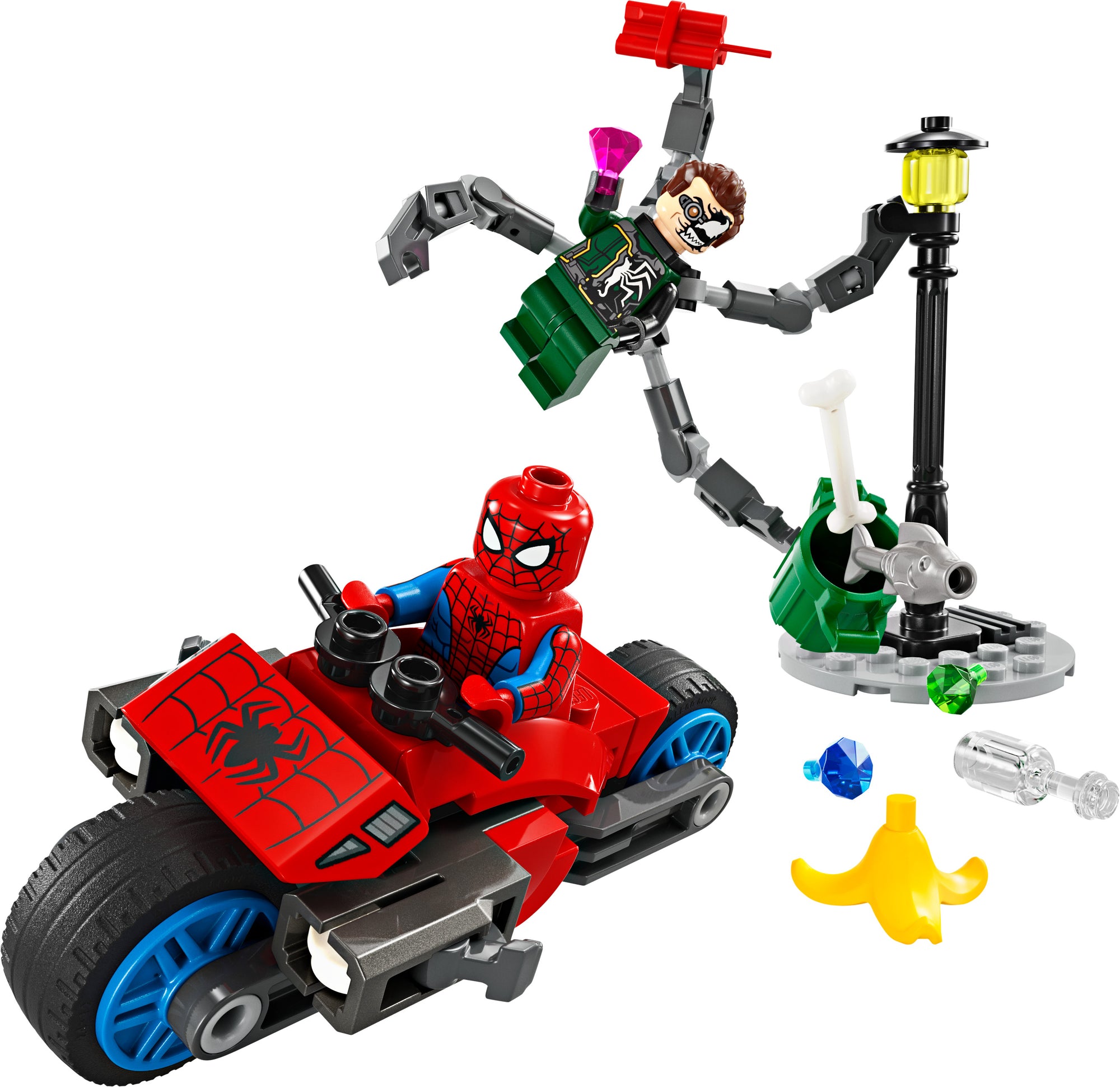 LEGO Marvel Motorcycle Chase: Spider-Man vs. Doc Ock, 76275