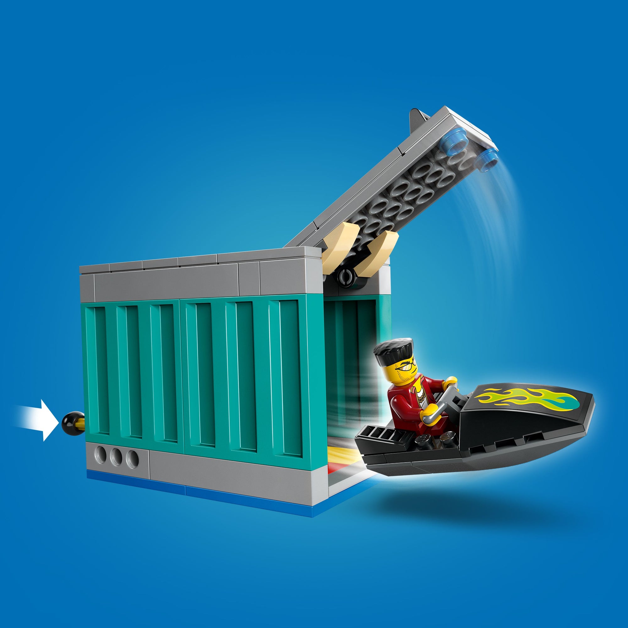 LEGO City Police Speedboat and Crooks’ Hideout Pretend Play Toy 60417