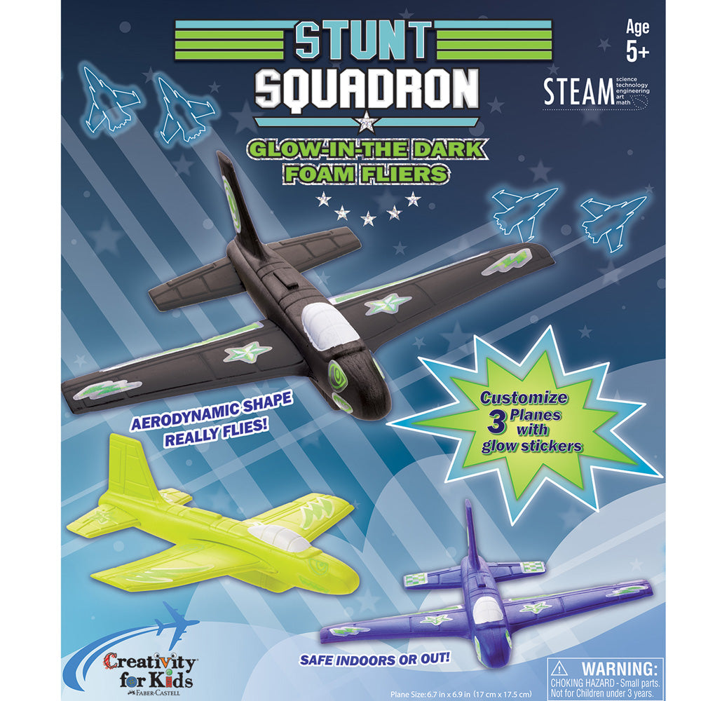 Stunt Squadron Glow-in-the-Dark Foam Fliers