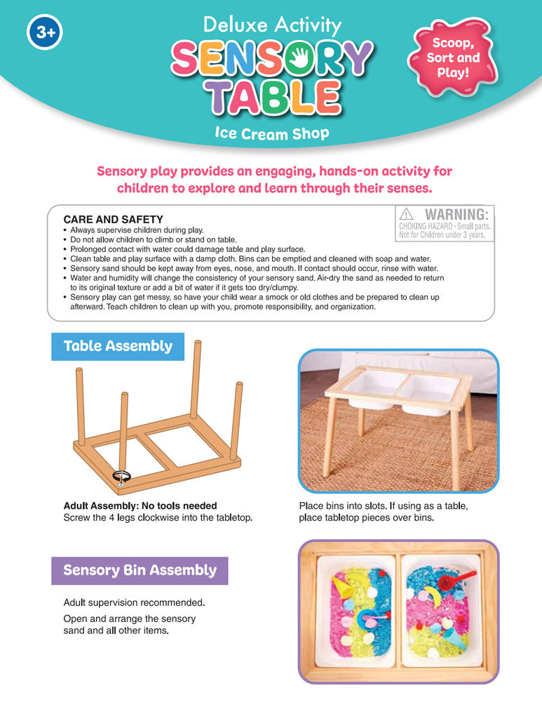 Deluxe Activity Sensory Table with Ice Cream Shop