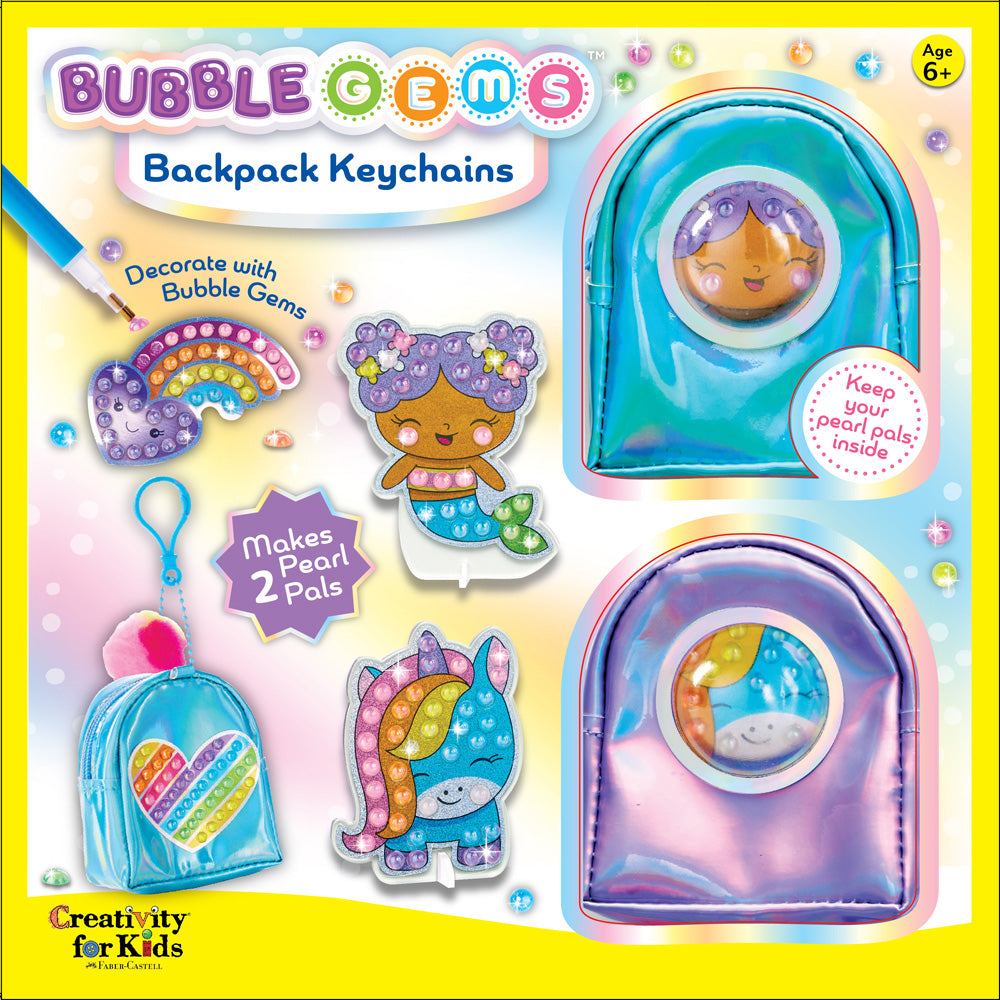 Bubble Gems Backpack Keychains