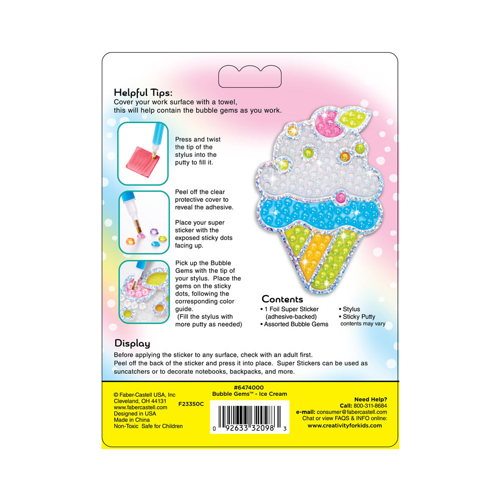 Bubble Gems Super Sticker Ice Cream