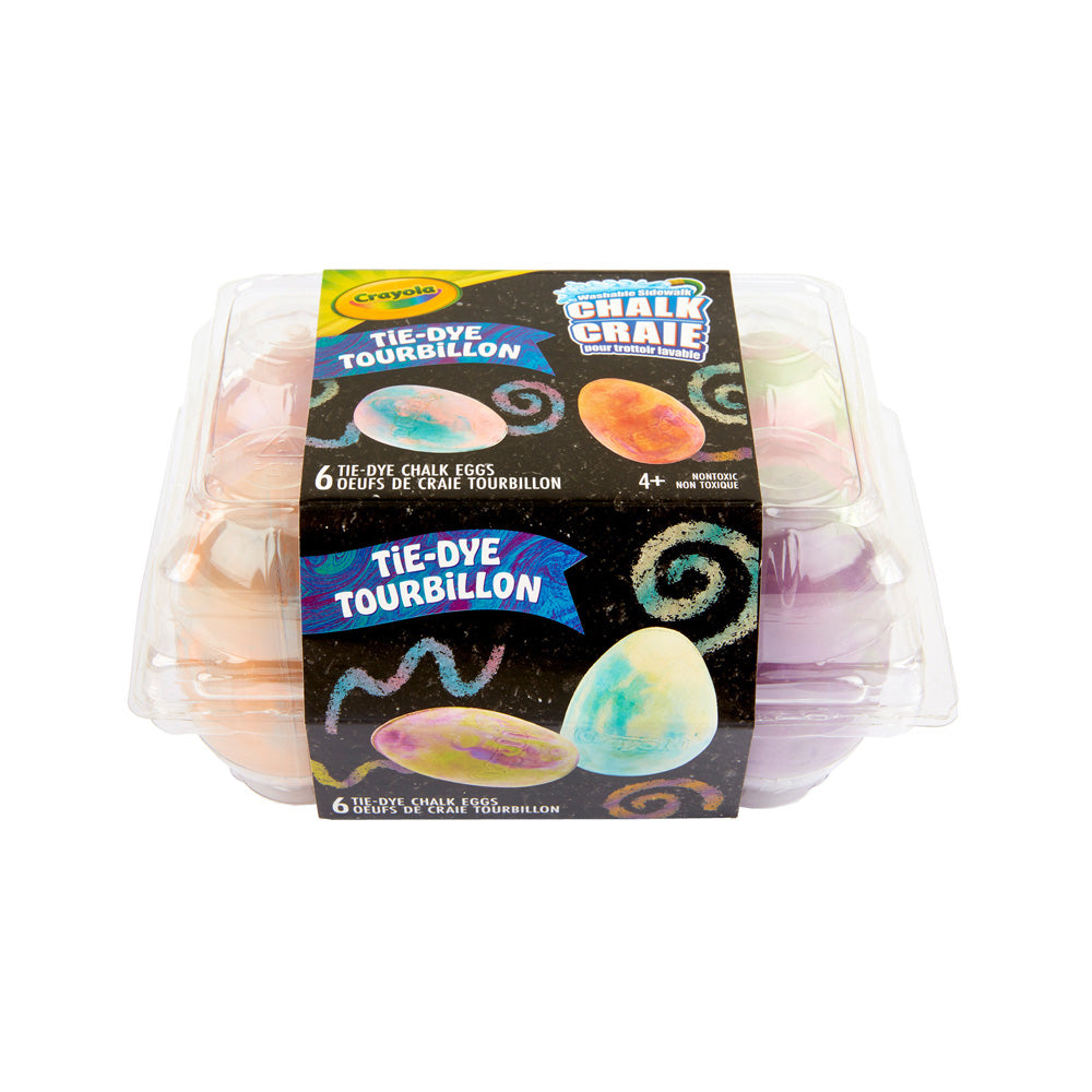 Crayola Tie-Dye Chalk Eggs, 6 Count