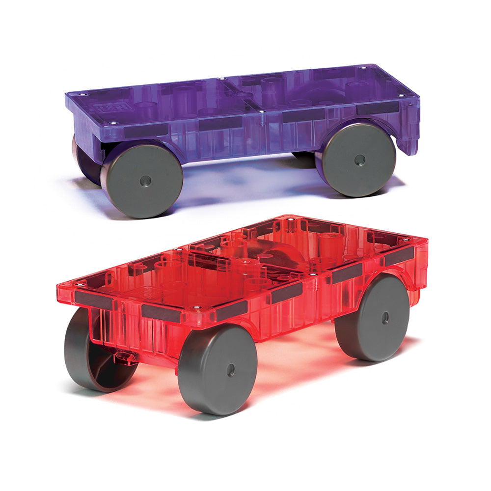 MAGNA-TILES Cars Purple & Red Magnetic Construction Set 2-Piece