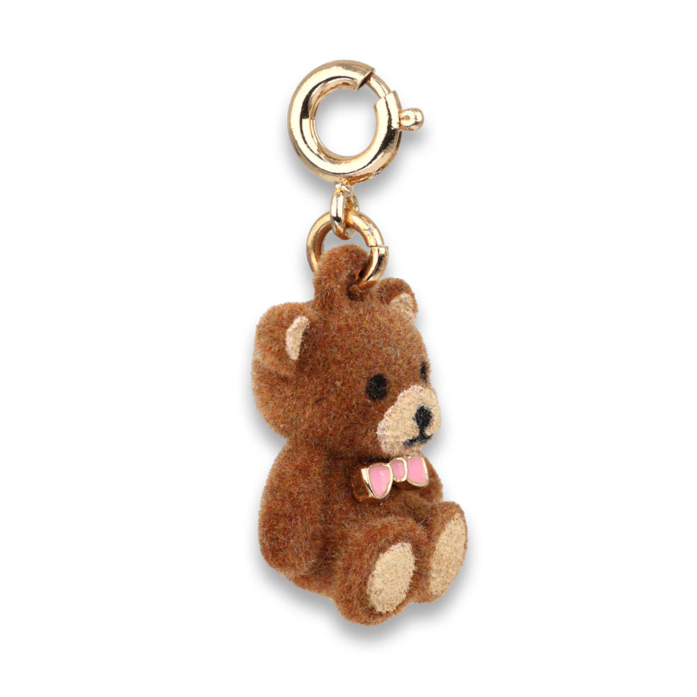 Gold Fuzzy Bear Charm