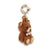 Gold Fuzzy Bear Charm