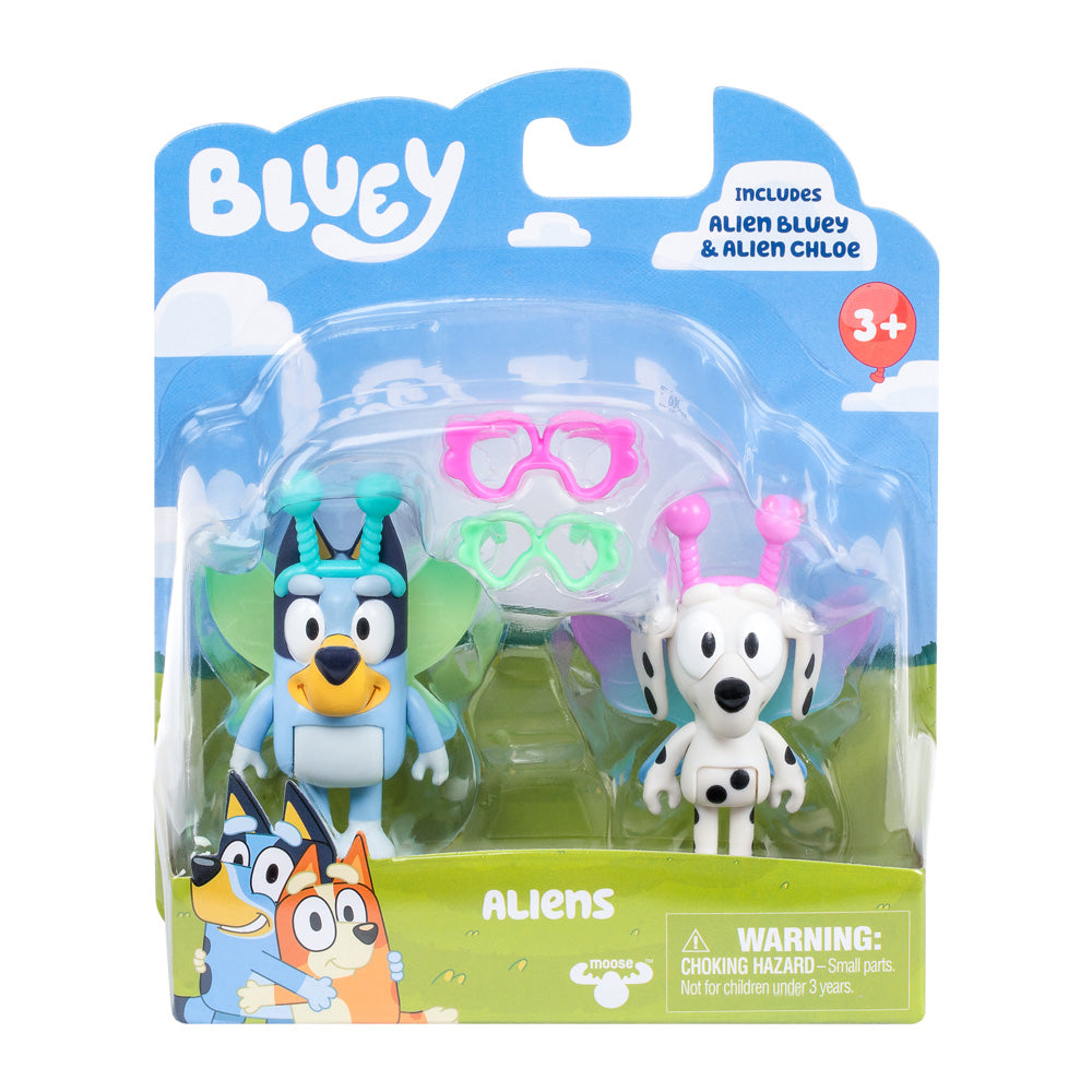 Bluey S10 Figure 2Pk Aliens Bluey & Chloe