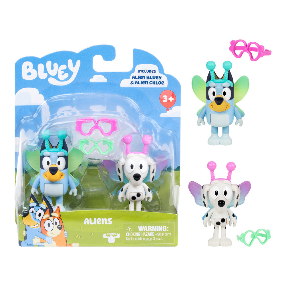 Bluey S10 Figure 2Pk Aliens Bluey & Chloe