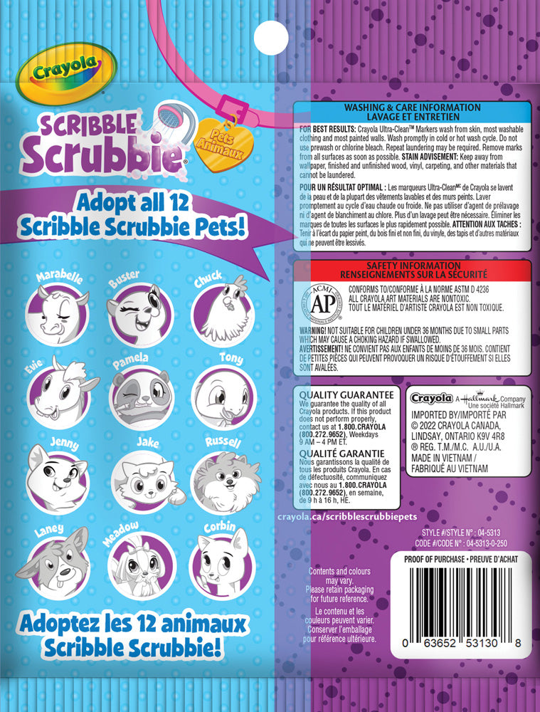 Crayola Scribble Scrubbie Pets - 1 ct Bag