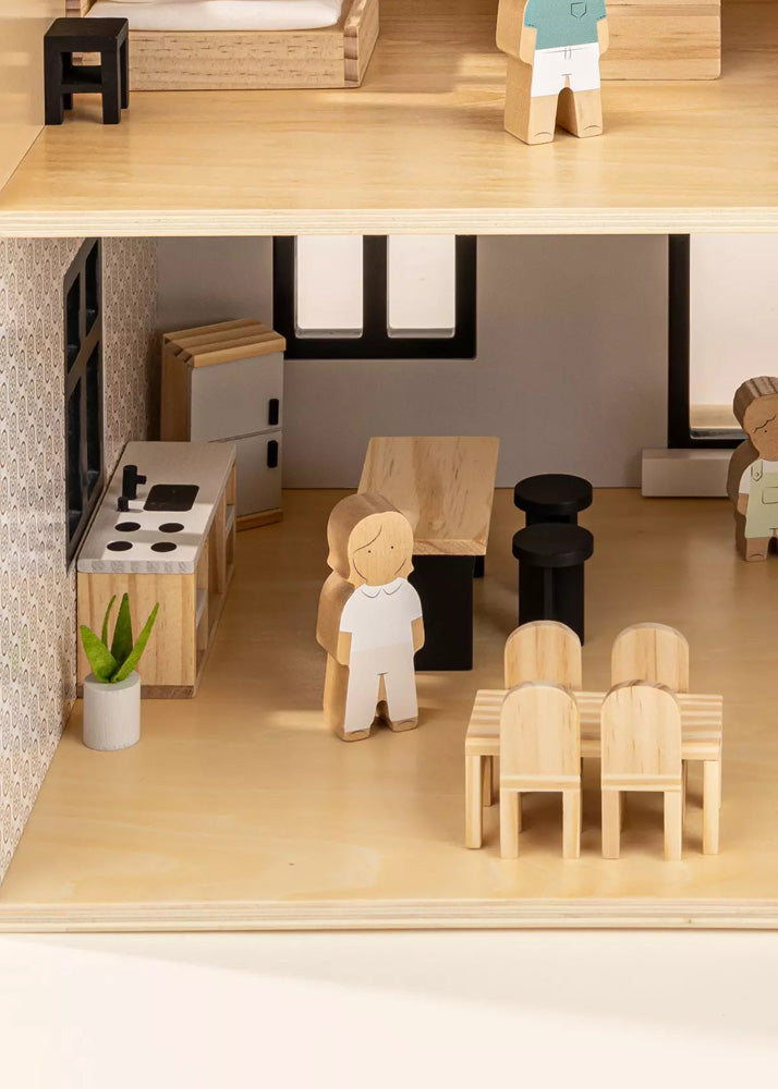 Coco Village Wooden Doll House Kitchen Furniture  (12 pcs)