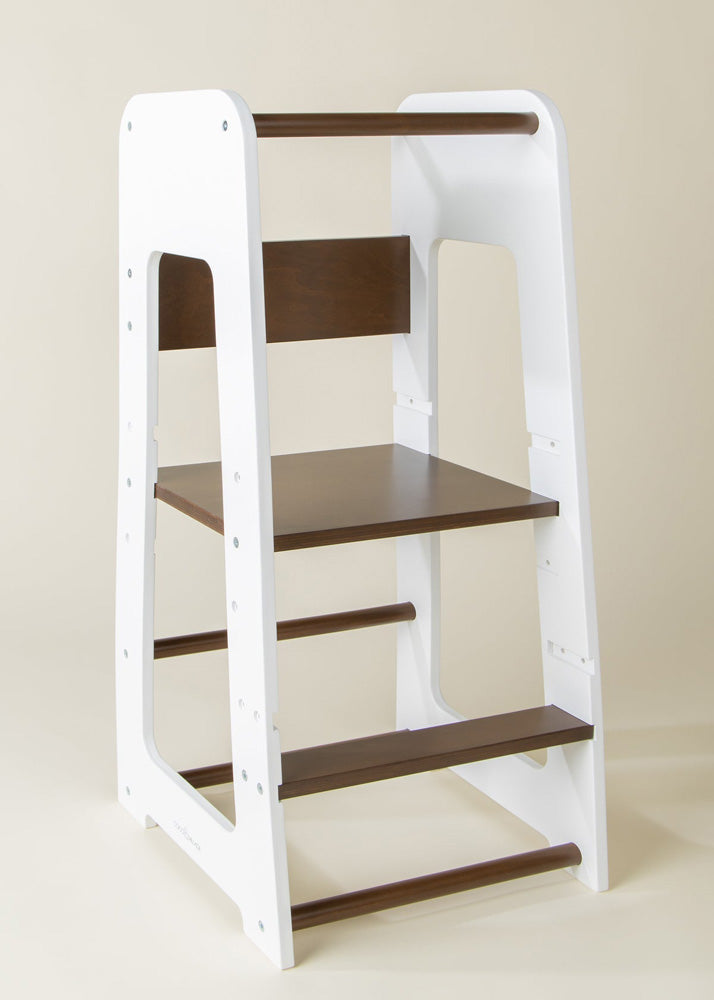 Coco Village Educational Tower - Walnut & White