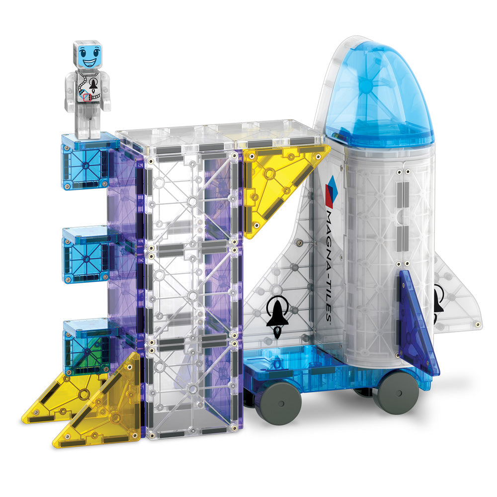 MAGNA-TILES®  Space 32-Piece Magnetic Construction Set, The ORIGINAL Magnetic Building Brand