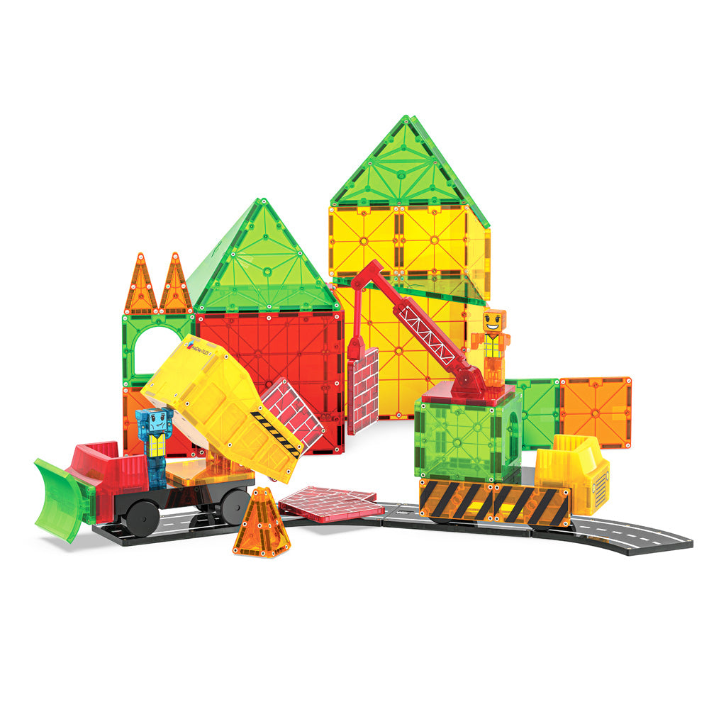 MAGNA-TILES® Builder XL 50-Piece Magnetic Construction Set, The ORIGINAL Magnetic Building Brand